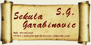 Sekula Garabinović vizit kartica
